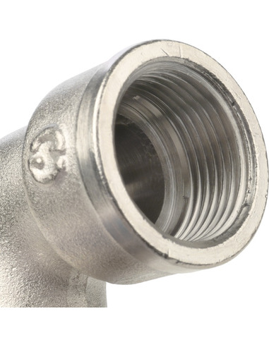 Угольник с упором никелированный STOUT 3/4" ВР-НР