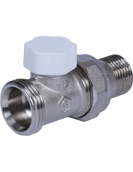 Клапан запорно-балансировочный STOUT 1/2"х3/4" ЕК прямой