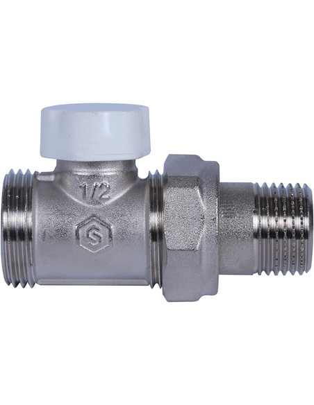 Клапан запорно-балансировочный STOUT 1/2"х3/4" ЕК прямой