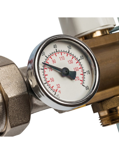 Коллектор STOUT из латуни в сборе с расходомерами 6 вых.