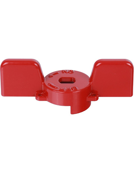 Ручка-бабочка STOUT для шарового крана 1" - 1 1/4" (красная)