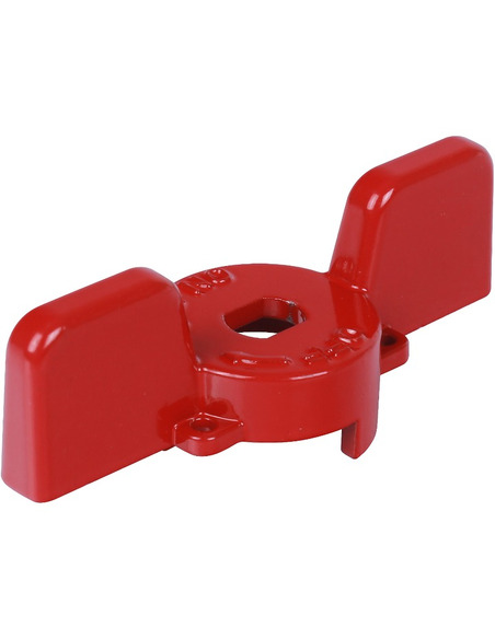 Ручка-бабочка STOUT для шарового крана 1" - 1 1/4" (красная)