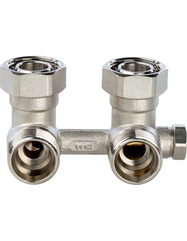 Узел нижнего подключения STOUT 3/4" для однотрубной системы, угловой