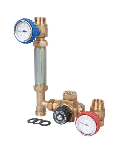 Насосная группа STOUT с термостатическим смесителем 3/4" без насоса