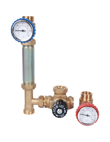 Насосная группа STOUT с термостатическим смесителем 3/4" без насоса