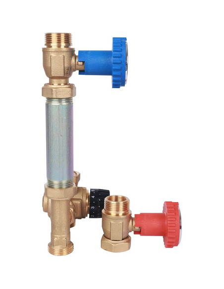 Насосная группа STOUT с термостатическим смесителем 3/4" без насоса