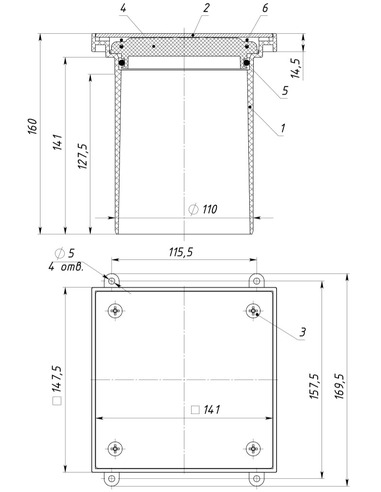 Ревизия-прочистка для труб ТП-98.100