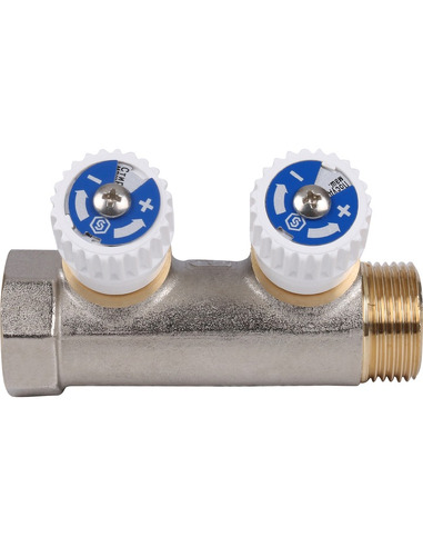 Коллектор распределительный STOUT 3/4", 2 вых 1/2"