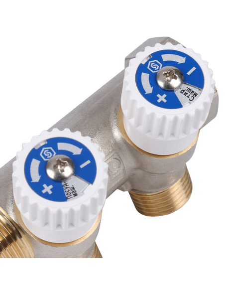 Коллектор распределительный STOUT 3/4", 2 вых 1/2"