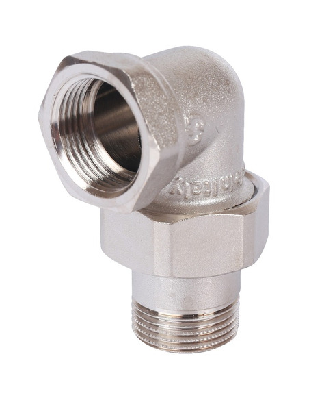 Разъемное соединение "американка" никелированное STOUT 3/4" ВР-НР угловое