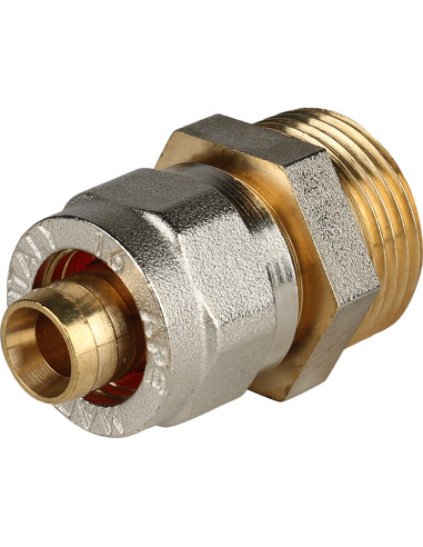 Переходник STOUT 16x3/4" НР для металлопластиковых труб обжим