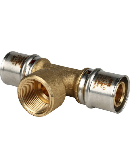 Тройник переходной STOUT 26x3/4"х26 ВР для металлопластиковых труб пресс