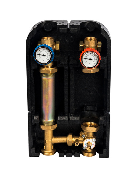 Насосная группа STOUT с приводным смесителем 1" без насоса (реверс)