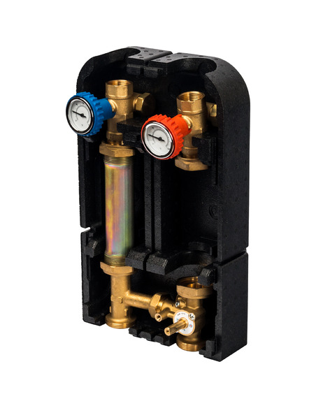 Насосная группа STOUT с приводным смесителем 1" без насоса (реверс)