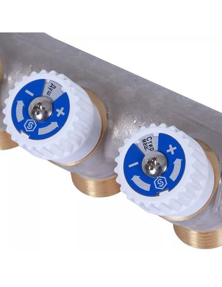 Коллектор распределительный STOUT 3/4", 3 вых. 1/2" плоское уплотнение