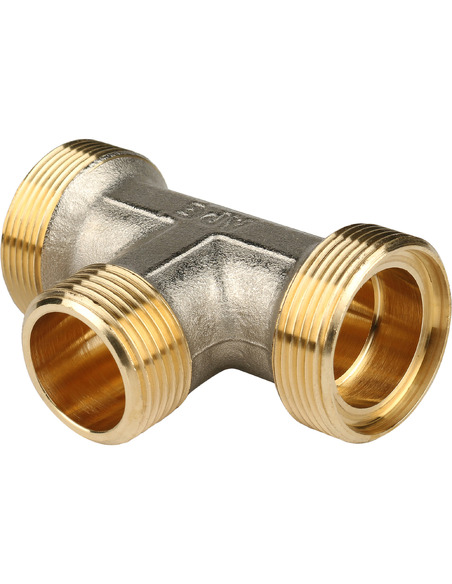 Тройник переходной STOUT 26x3/4"х26 НР для металлопластиковых труб обжим