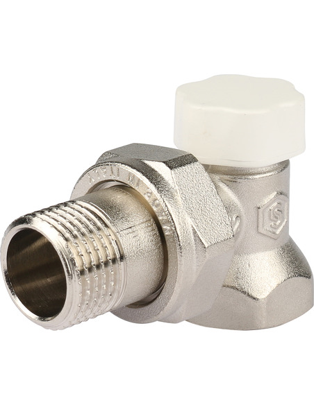 Клапан запорно-балансировочный STOUT 1/2" угловой