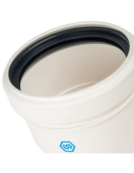 Отвод STOUT Ø80 - 90° п/м с инспекционным окном конденсац.