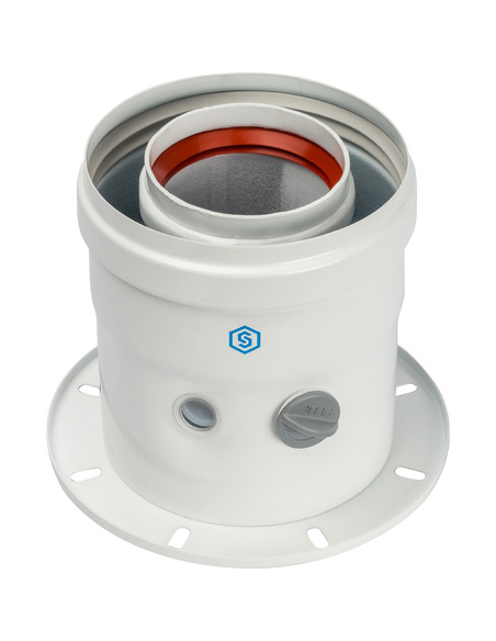 Адаптер котла STOUT Ø60/100 вертикальный подключение через фланец