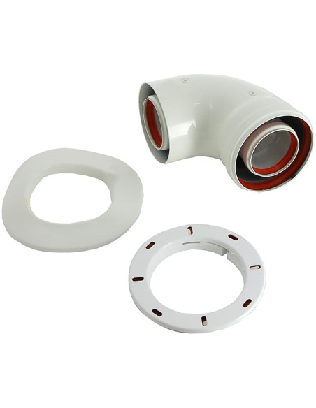 Адаптер котла BAXI Ø60/100 - 90° подключение через фланец