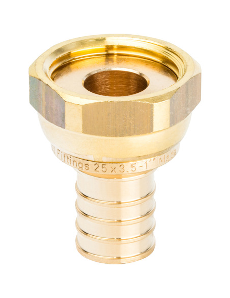 Переходник STOUT 25x1" ВР с накидной гайкой для труб из сшитого полиэтилена