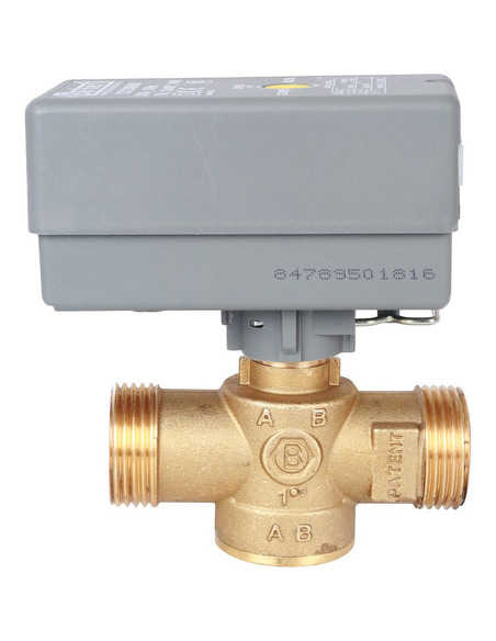 Клапан двухходовой зональный STOUT 1" НР с сервоприводом 230V, Kvs 12