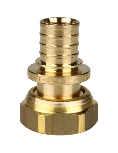 Переходник STOUT 20x3/4" ВР с накидной гайкой для труб из сшитого полиэтилена