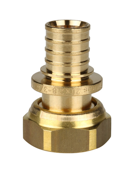 Переходник STOUT 20x3/4" ВР с накидной гайкой для труб из сшитого полиэтилена