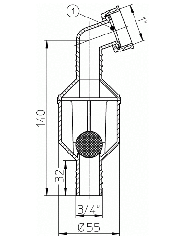Затвор предохранительный HL3 Ø3/4"х1"
