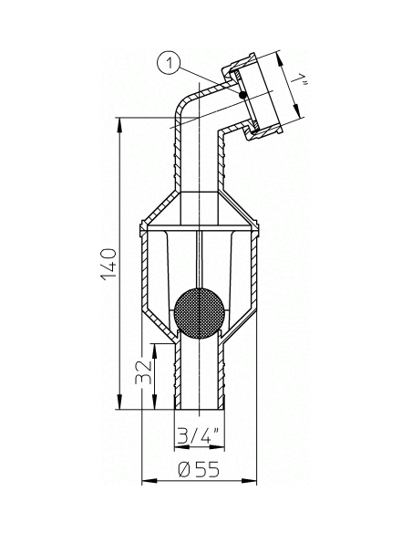 Затвор предохранительный HL3 Ø3/4"х1"