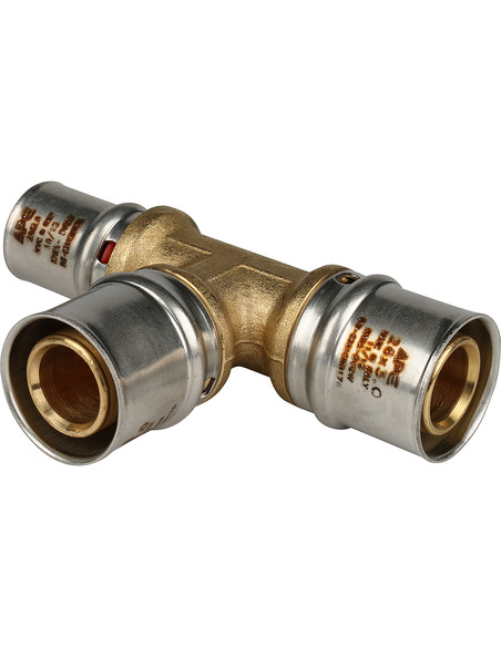 Тройник переходной STOUT 26x26x20 для металлопластиковых труб пресс