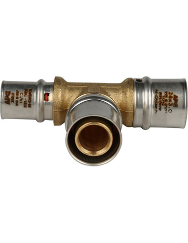 Тройник переходной STOUT 26x26x20 для металлопластиковых труб пресс