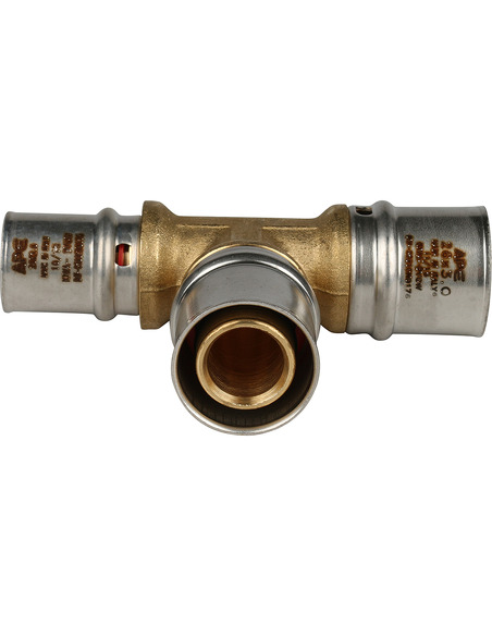 Тройник переходной STOUT 26x26x20 для металлопластиковых труб пресс