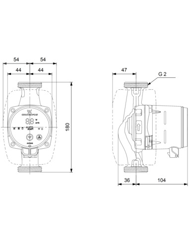 Насос циркуляционный Grundfos ALPHA3 32-80 180