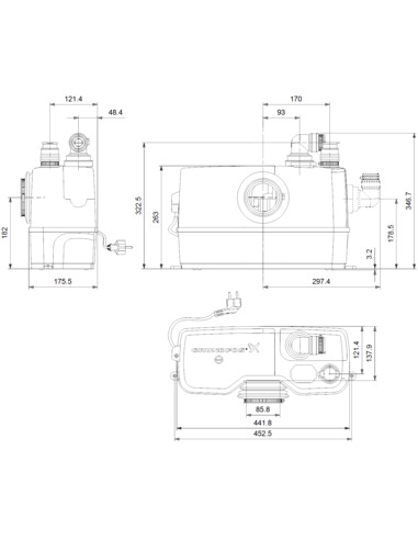 Канализационная установка Grundfos Sololift2 WC-1