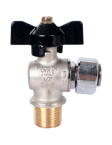 Кран шаровой угловой STOUT 1/2"х1/2" НР-накидная гайка (бабочка)