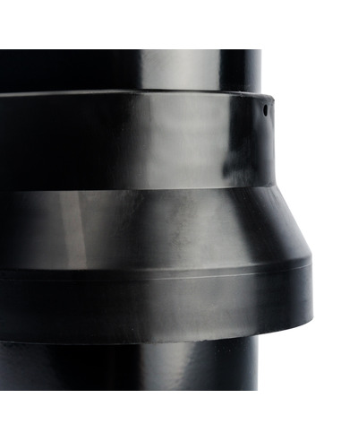 Труба с наконечником STOUT Ø80/100 - 584мм вертикальная утепленная