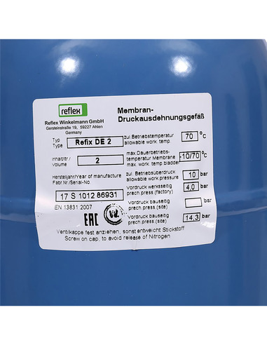 Расширительный бак Reflex Refix DE 2, 10 бар