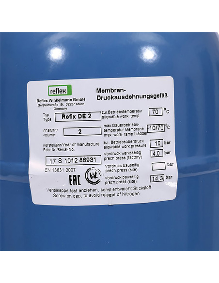Расширительный бак Reflex Refix DE 2, 10 бар