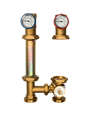 Насосная группа STOUT с приводным смесителем 1 1/4" без насоса