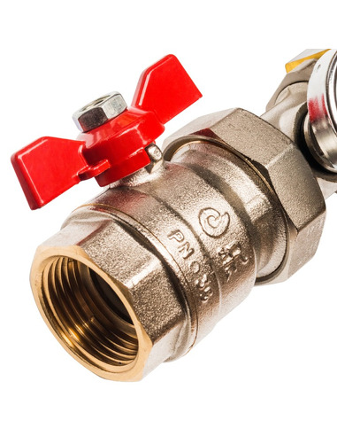 Коллектор STOUT из латуни в сборе без расходомеров 9 вых.