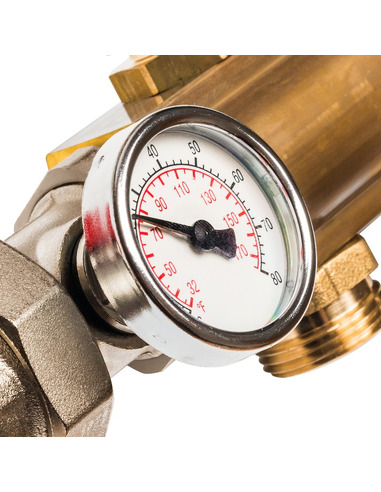 Коллектор STOUT из латуни в сборе без расходомеров 9 вых.