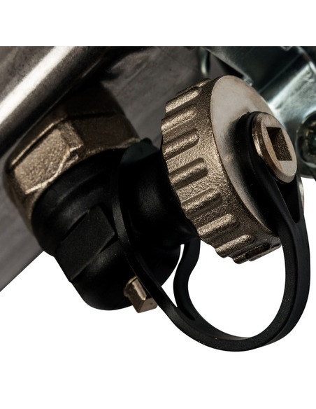 Коллектор STOUT из нержавеющей стали без расходомеров 3 вых. с воздухоотводчиком и сливом