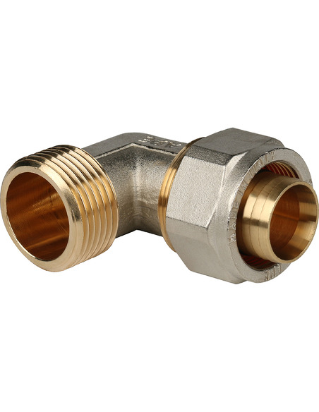 Угольник STOUT 32x1 1/4" НР для металлопластиковых труб обжим