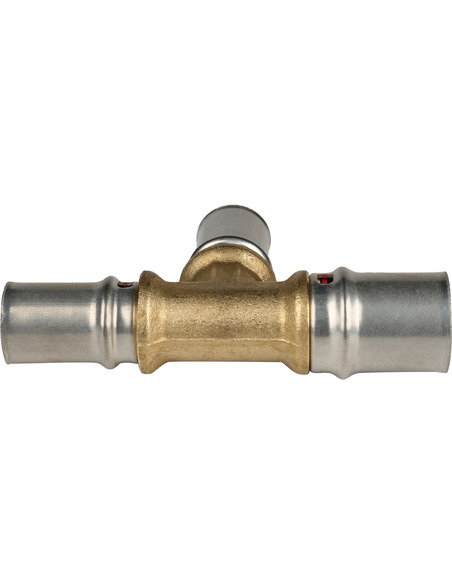 Тройник переходной STOUT 20x16x16 для металлопластиковых труб пресс