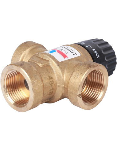 Термостатический смесительный клапан STOUT 35-60°C, 3/4" ВР, Kvs 1,6