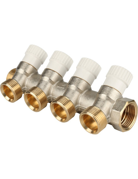 Коллектор распределительный STOUT 3/4", 4 вых. 3/4" ЕК