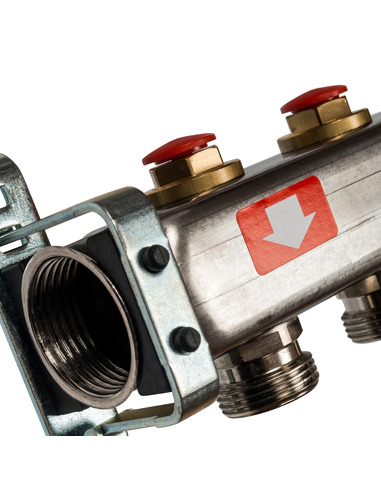 Коллектор STOUT из нержавеющей стали без расходомеров 11 вых.