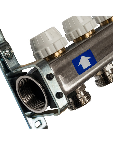 Коллектор STOUT из нержавеющей стали без расходомеров 11 вых.