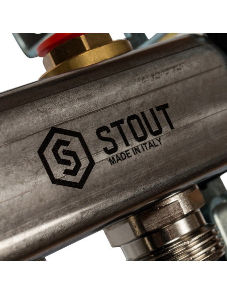 Коллектор STOUT из нержавеющей стали без расходомеров 11 вых.